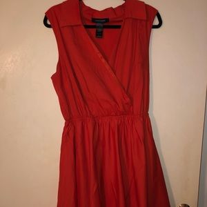 Beautiful coral/orange dress w/cleavage accent